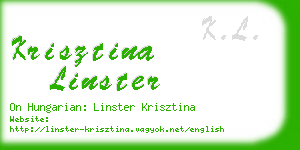 krisztina linster business card